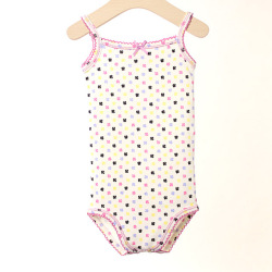 【セール80%OFF】HOLLY'S 4 Color Cloverキャミソールボディ ピンク6M/68cm【おまかせ配送で送料お得】