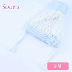 【セール50%OFF】Souris（スーリー） 【143】アラン編みニットキャップ　アイボリー  S  M       【おまかせ配送で送料お得】