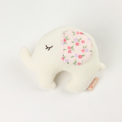 【セール50%OFF】Souris（スーリー） ゾウさんニギニギ オフ白◆