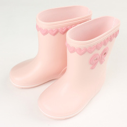 Souris（スーリー） ハートリボンレインシューズ ピンク 13cm 14cm 15cm 16cm ◆