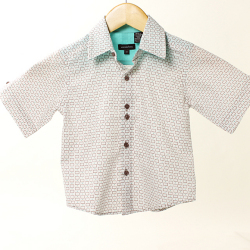 【セール80%OFF】wonderboy半袖シャツ(Wreck-tngls) 白Ｘ茶 3T【おまかせ配送で送料お得】