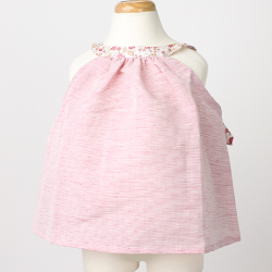 ☆SummerSale 2025☆【セール70%OFF】Je suis en CP!（ジュスイオンセーペー） バッククロストップス　Node top レッドボーダー 6Y       ｜ジュスイオンセーペー jesuisencp! 子供服 春夏 トップス ノースリーブ