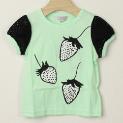 ☆SummerSale 2025☆【セール80%OFF】LaLa Dress (ララドレス) フレジェパフTシャツ ミント 100cm  【おまかせ配送で送料お得】