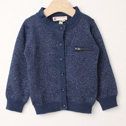 【セール60%OFF】（秋冬）American Outfitters  CARDIGAN カーディガン　ラメ 紺 2才