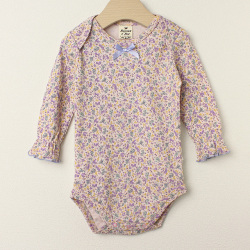 ☆SummerSale 2025☆【セール80%OFF】bijoux&bee（ビジューアンドビー） フラワーブーケ柄長袖オシリフリルロンパース ピンク 70cm