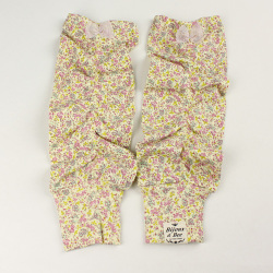【セール70%OFF】bijoux&bee（ビジューアンドビー） フラワーブーケ柄のレッグウォーマー アイボリー     【おまかせ配送で送料お得】◆