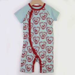 ☆SummerSale 2025☆【セール70%OFF】ninita （ニニータ） 半袖ロンパース　ハートバンビ柄 80cm      ｜ニニータ ninita ベビー服 ロンパース 半袖 