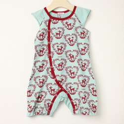 ☆SummerSale 2025☆【セール80%OFF】ninita （ニニータ） ハートバンビブルーフレンチスリーブロンパース  80cm 【おまかせ配送で送料お得】