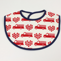 ☆SummerSale 2025☆【セール70%OFF】ninita （ニニータ） はしご車柄スタイ 白×赤 M     【おまかせ配送で送料お得】