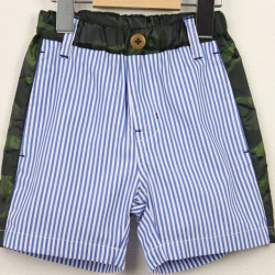 【セール70%OFF】TAPPET（タペット） ストライプカモフラ切替パンツ ブルー 100cm    【おまかせ配送で送料お得】