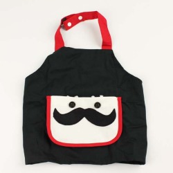 【セール70%OFF】WHIP CREAM(ホイップクリーム） ポケッタブルヒゲエプロン ブラック Baby(70cm-90cm）