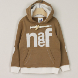 【セール90%OFF】naef（ネフ） 長袖パーカー　Waffle モカベージュ 95cm 105cm 115cm