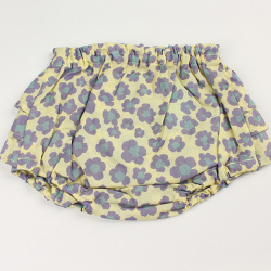 【セール70%OFF】mimi poupons.(ミミプポン） フリルパンツ フラワーレパード イエロー 70cm-90cm     【おまかせ配送で送料お得】◆