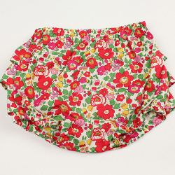 【セール70%OFF】mimi poupons.(ミミプポン） フリルパンツ リバティ ベッツィーレッド 70cm-90cm     【おまかせ配送で送料お得】◆