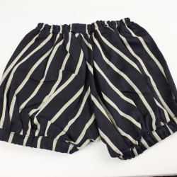 ☆SummerSale 2025☆【セール70%OFF】mimi poupons.(ミミプポン） パフボトム　ストライプ ネイビー S(90cm-100cm)     【おまかせ配送で送料お得】◆
