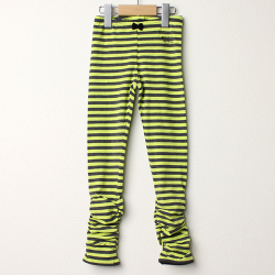 ☆SummerSale 2025☆【セール50%OFF】maarook(マルーク） ボーダースパッツ 110cm 黄緑ｘグレー 【おまかせ配送で送料お得】