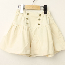【セール80%OFF】maarook(マルーク） コール天キュロット オフ白 110cm　