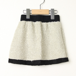 ☆SummerSale 2025☆【セール80%OFF】Hparfulam(パフュラン） ファンシーヤーンスカート ホワイトベージュ 120cm