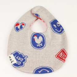 ★2025ClearanceSALE!!★【セール70%OFF】MOL（モル） greeting patch リバーシブルスタイ オフ白 Free     【おまかせ配送で送料お得】