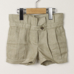 ☆SummerSale 2025☆【セール80%OFF】helene cousin bebe(エレ-ヌクザンベベ)Fifi shorts ショートパンツ ベージュリネン 2才 3才 4才