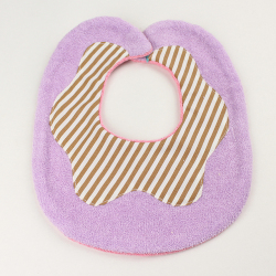 ★2025ClearanceSALE!!★【セール70%OFF】Couverture(クウベルチュール） doughnutビブ ベリー パープルXブラウンストライプ【おまかせ配送で送料お得】