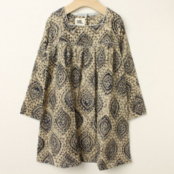 【セール80%OFF】le petit Lucas(ル・プチルカ） CHITTY DRESS　前切替ワンピース BlackKalam　黒 4才 6才    　【おまかせ配送で送料お得】