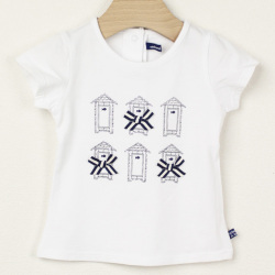 【セール80%OFF】Week End A LA MER　Cabine 半袖Tシャツ 白 12ケ月（12M） 23ケ月（23M）   【おまかせ配送で送料お得】