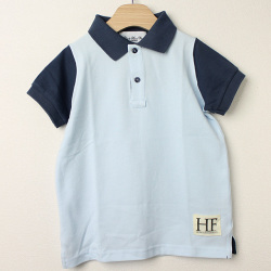 【セール80%OFF】How to Kiss a Frog（ハウトゥーキスアフロッグ） 半袖ポロシャツ TENNIS スカイブルー 4才 5才