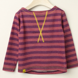 ★2025ClearanceSALE!!★【セール80%OFF】AlbaBaby(アルバベイビー） Fabel Sweat長袖ボーダースウェット パープル 98cm 110cm    【おまかせ配送で送料お得】