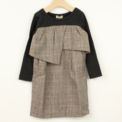 【セール70%OFF】Gemeaux（ジェモー） タックワンピ チャ 100cm 110cm