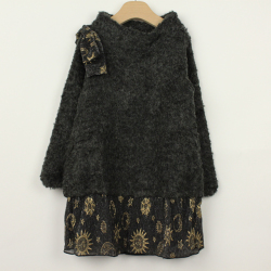 【セール80%OFF】（秋冬）Gemeaux（ジェモー） もこもこＯＰ クロ 100cm