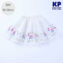 ☆SummerSale 2025☆【セール50%OFF】KP(ニットプランナー）  お花畑ミミちゃんシフォンスカート オフ 110cm 130cm
