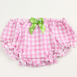 【セール80%OFF】mili b (ミリビー） ベビーブルマ ピンクXホワイト　ギンガム 9ヶ月－2才    【おまかせ配送で送料お得】