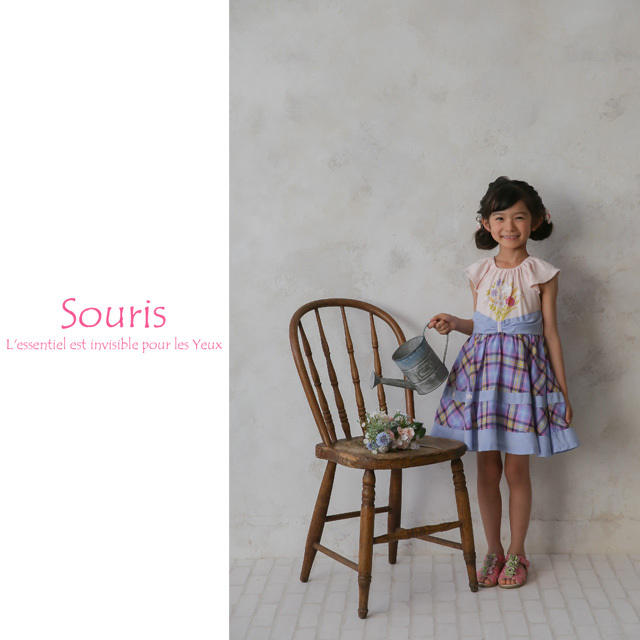 【purplemoon】Souris スーリー ミニチェック  ワンピース ○30％OFFセール○スーリー Souris ミニチェック柄 ジャンパー