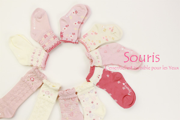 2019年秋冬新作】Souris（スーリー） フラワー ソックス 靴下 11