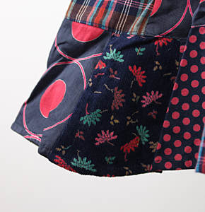 wonderful world パッチワーク　ジャンパースカート ROOM SEVEN（ルームセブン） パッチワークジャンパースカート Dance