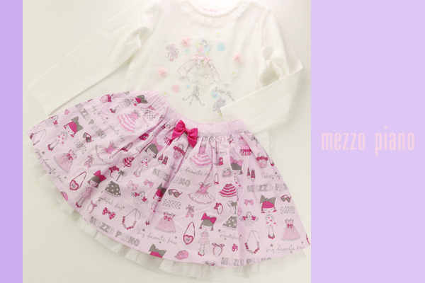 2020年春夏新作】mezzo piano (メゾピアノ) きせかえ柄 コスメ柄  