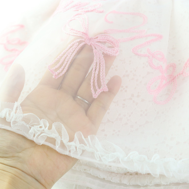 2019年秋冬新作】mezzo piano (メゾピアノ) ロゴ プリント チュール  