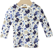 【セール80%OFF】HOLLY'S（ホリーズ）  Baby T-shirt L/S　長袖Tシャツ ブルー 68cm/6M 【おまかせ配送で送料お得】