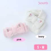 【セール50%OFF】Souris（スーリー） 【262】 両面フリースマフラー ピンク S