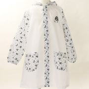 【セール80%OFF】After the rain(アフターザレイン）  レインコート　Toy's  白×チャコール Ｓ（80cm-90cm） Ｍ（90cm-100cm）