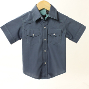 【セール80%OFF】wonderboy(ワンダーボーイ) 半袖シャツ(LakeWEST) ネイビー 2T【おまかせ配送で送料お得】