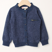 【セール60%OFF】（秋冬）American Outfitters  CARDIGAN カーディガン　ラメ 紺 4才
