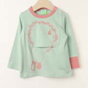 【セール80%OFF】HOMe（ホーム）へんしんくま長袖Ｔシャツ グレー 80cm 90cm   【おまかせ配送で送料お得】
