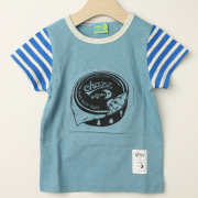【セール70%OFF】HOMe（ホーム） chazzコラボ変身Tシャツ ブルー 100cm 110cm【おまかせ配送で送料お得】