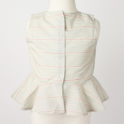 【セール80%OFF】helene cousin bebe(エレ-ヌクザンベベ) Amelie blouse　タンクトップ 赤＆ゴールドボーダー 2才 3才 4才　【おまかせ配送で送料お得】