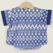 【セール80%OFF】titta（チッタ） GIZGIZ半袖Tシャツブラウス ブルー XS(75cm） S（85cm）    【おまかせ配送で送料お得】