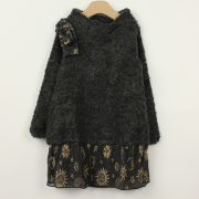 【セール80%OFF】（秋冬）Gemeaux（ジェモー） もこもこＯＰ クロ 100cm