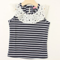 【在庫処分セール70%OFF】（春夏）LaLa Dress (ララドレス) 花びらカットソー ネイビー 110cm     【おまかせ配送で送料お得】