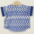 ☆SummerSale 2025☆【セール80%OFF】titta（チッタ） GIZGIZ半袖Tシャツブラウス ブルー XS(75cm） S（85cm）    【おまかせ配送で送料お得】